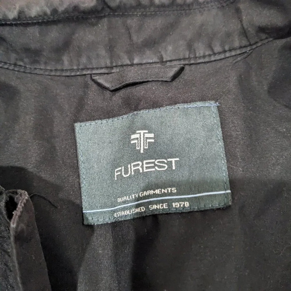 Furest Men's black jacket size Large full zip - Picture 3 of 9